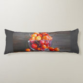 Cherry Still Life in Glass Stretched Canvas Print ボディピロー (正面)