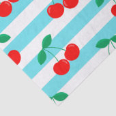 Cherry Stripe Pattern – Retro Fruit Gift & Decor 薄葉紙 (詳細)