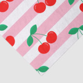 Cherry Stripe Pattern – Retro Fruit Gift & Decor 薄葉紙 (詳細)