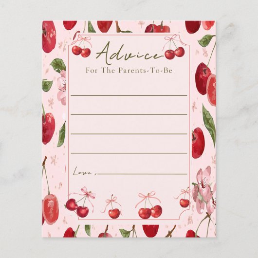 Cherry Sweet Advice for parents (正面)