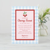 Cherry Sweet Baby Shower  招待状 (スタンド正面)