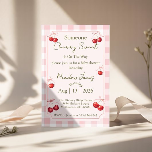 Cherry Sweet - Baby Shower Invitation 招待状