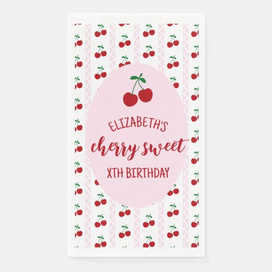 Cherry Sweet Birthday Napkins (正面)