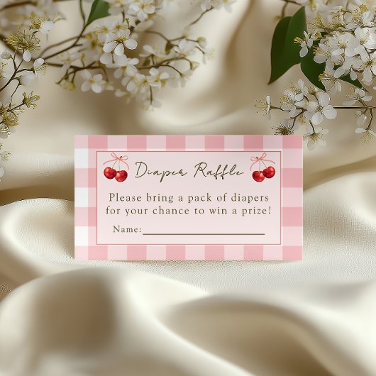 Cherry Sweet - Diaper Raffle Card エンクロージャーカード
