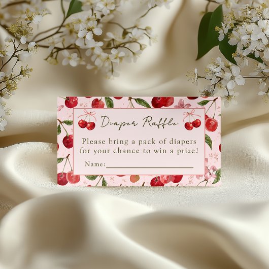 Cherry Sweet - Diaper Raffle Card エンクロージャーカード
