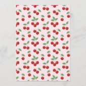 Cherry Sweet Note Baby Shower Flat Advice Card アドバイスカード (裏面)