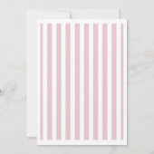 Cherry Sweet Pink Bow Girl 1st Birthday 招待状 (裏面)