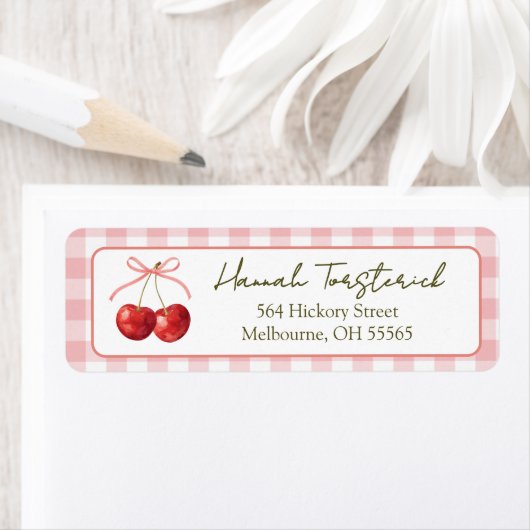 Cherry Sweet return address label ラベル (インサイチュ)