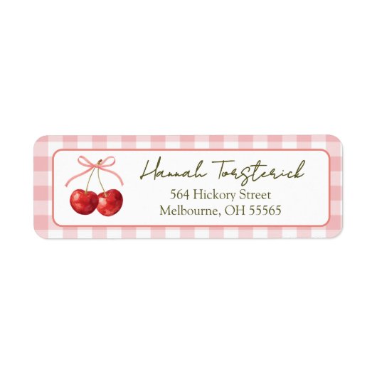 Cherry Sweet return address label ラベル (正面)