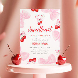 Cherry Sweetheart Baby Shower 招待状