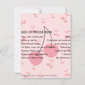 Cherry Themed Valentine cute funny カード (裏面)