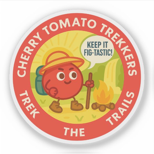 Cherry Tomato Trekkers Trek The Trails シール (正面)