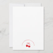 Cherry Valentine Little Sweetheart Baby Shower 招待状 (裏面)