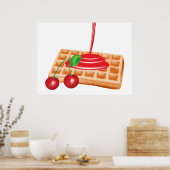 Cherry Waffles Poster ポスター (キッチン)