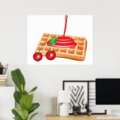Cherry Waffles Poster ポスター (ホームオフィス)