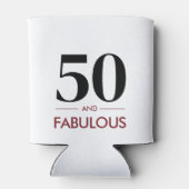 Cherry Wine 50 & Fabulous Modern 50th Birthday 缶クーラー (裏面)