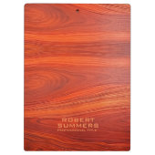 Cherry Wood Custom Typography クリップボード (裏面)