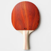 Cherry wood texture custom monogram. 卓球ラケット (正面)