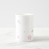 Cherryblossomの桜のエレガントな春 ボーンチャイナマグカップ (正面)