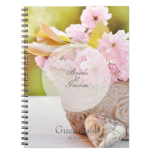 Cherryflows editable結婚's guest book ノートブック (正面)