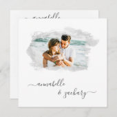 *～* CherubバナーQR写真AR6 RSVP 結婚' Invita 招待状 (正面/裏面)