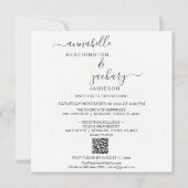 *～* CherubバナーQR写真AR6 RSVP 結婚' Invita 招待状 (裏面)