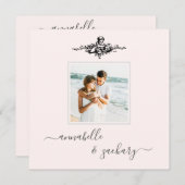 *~* Cherubリングや輪バンドQR写真AR6 RSVP 結婚's 招待状 (正面/裏面)