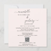 *~* Cherubリングや輪バンドQR写真AR6 RSVP 結婚's 招待状 (裏面)