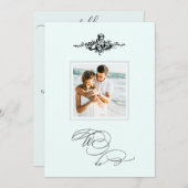 *~* Cherub ビクトリアン写真QR AR6 RSVP結婚's 招待状 (正面/裏面)