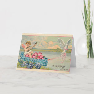Cherub ビクトリアン ValentineのDay Greeting Card シーズンカード