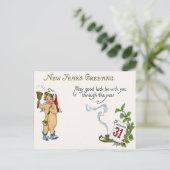 Cherub Angel Hollyカレンダーベルホーン ポストカード (スタンド正面)