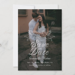 Cherub Cupid Couple Holding Heart Wedding Photo セーブザデート