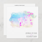 *~* Cherub Flower AR12 QR写真RSVP 結婚's 招待状 (正面/裏面)