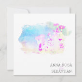 *~* Cherub Flower AR12 QR写真RSVP 結婚's 招待状 (正面)