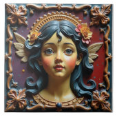 Cherub in Purple and Red タイル (正面)