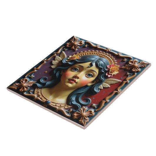 Cherub in Purple and Red タイル (側面)