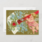 Cherub Valentineカードのカスタマイズ可能 シーズンポストカード (正面/裏面)