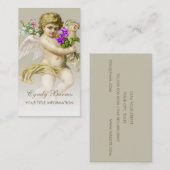 Cherub with金ゴールドサッシ付き任意の色の名刺 名刺 (正面/裏面)