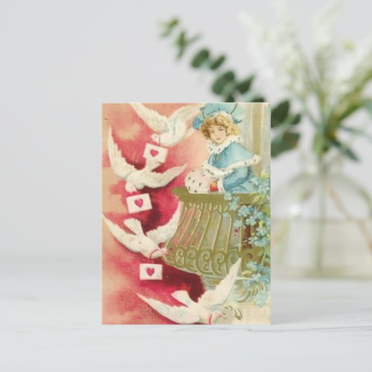 Cherub with Birds ポストカード (スタンド正面)