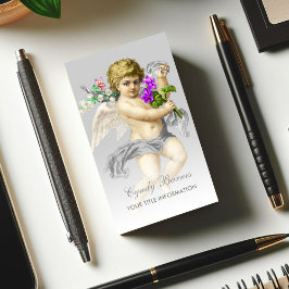 Cherub with Gray Sash on Any Color Business Card 名刺