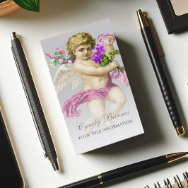 Cherub with Pink Sash on Any Color Business Card 名刺