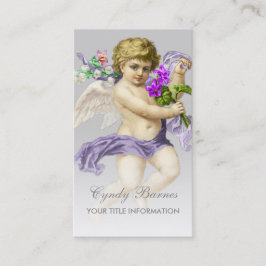 Cherub with Purple Sash on Any Color Business Card 名刺