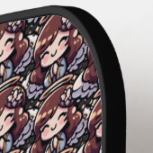 Cherubic Anime Angel – 天使、かわいい、 ピックルボールラケット (左詳細)