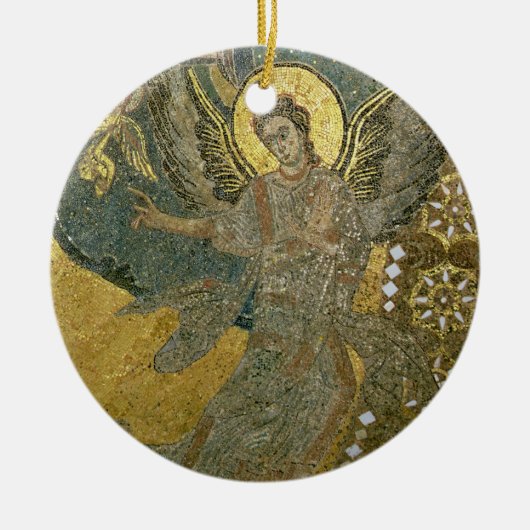 Cherubim著、のために支えられる契約の箱 セラミックオーナメント (正面)