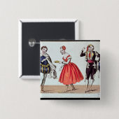 Cherubino、FanchetteおよびFigaro 缶バッジ (正面&裏面)