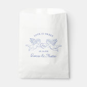 Cherubs Holding Heart Couple Cupids Initials フェイバーバッグ (正面)