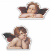 Cherubs, winged Angels painting by Raffael  シール (正面)