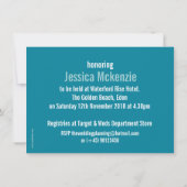 Chervilグラフィックモダンスのブライダルシャワー招待状 招待状 (裏面)