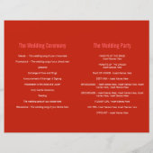 Chervilグラフィック赤い花結婚式 プログラム (裏面)