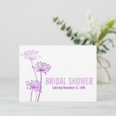 Chervil紫モダンのブライダルシャワー招待 招待状 (スタンド正面)